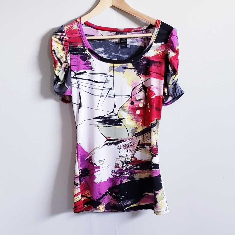 Bisou Bisou Cinched Sleeve Top